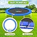 wocarks Trampoline Pad, 10ft 12ft 14ft 15ft 16ft Trampoline Replacement Safety Pad, Waterproof and Tear-Resistant Safety Spring Cover Round Frame Pad (Blue, 15FT)