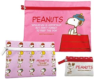 SNOOPY スヌーピー 3連ポーチ ドット グッズ ポーチ