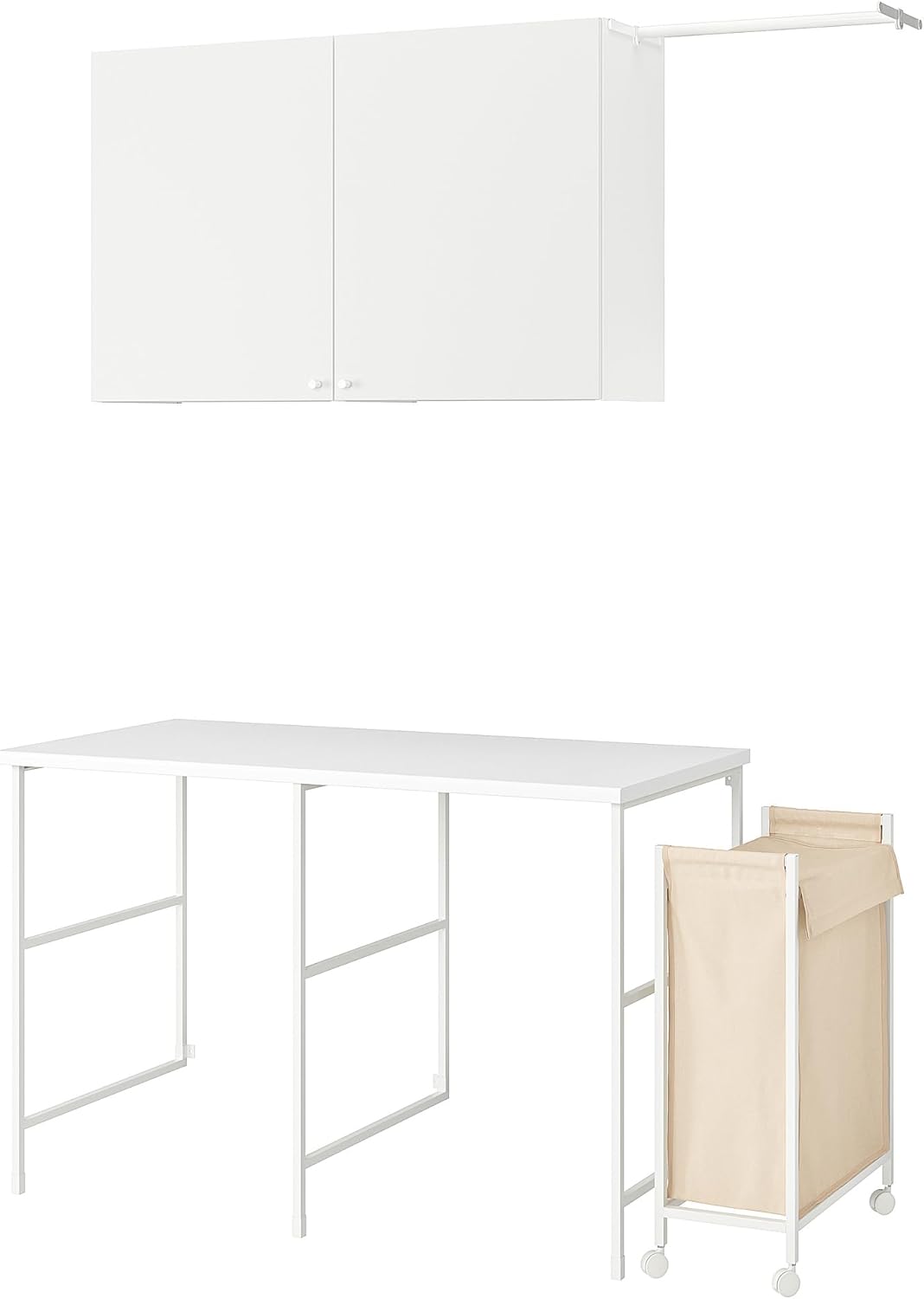 ENHET Storage combination, white, 139x63.5 cm