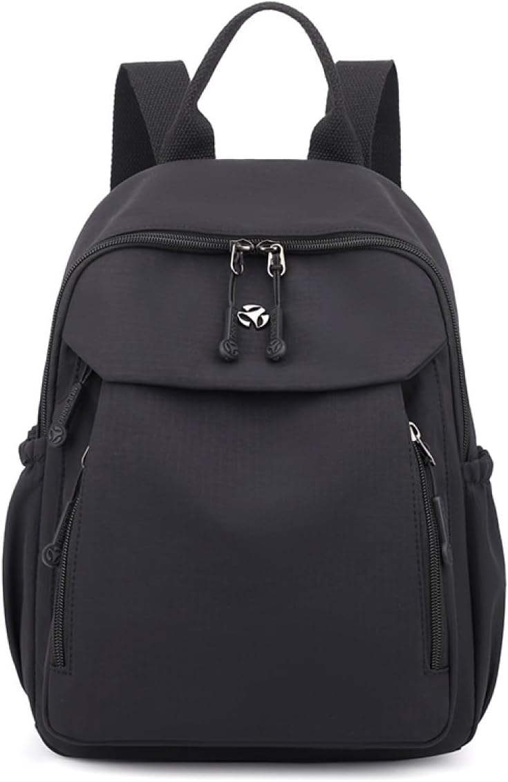 YANAER Mini Backpack for Women Small Backpack Lightweight Purse Cute Stylish College Bookbag Casual Daypack Work Travel PartyBlack