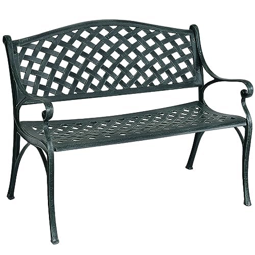 Generisch Banco de jardín de Aluminio, Bronce, 103 x 61 x 82 cm