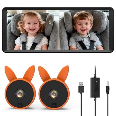 BabyVue-AMZ USB Power Cable Adapter + BV3 MAX Dual Baby Car Camera with Recording. — $63.88 (17% off)