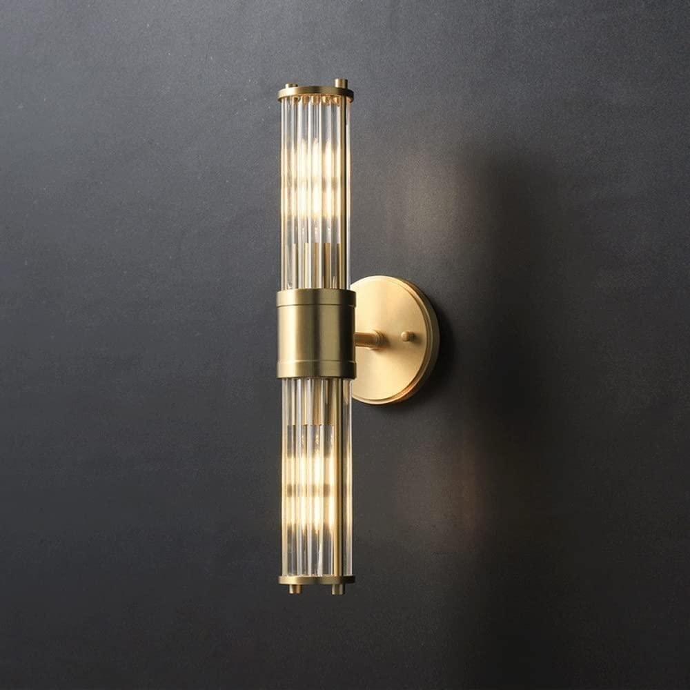 ITOSUI Minimalist Gold Bathroom Vanity Light - Elegant Glass Wall Sconce for Living Room, Hallway, and More