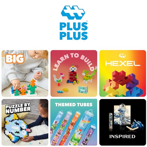 Plus Plus 70 Piece Interlocking Building Blocks for Kids, Open Ended Connecting Toys, Stem Bin Classroom Mini Manipulatives - Basic Mix Play Tube - Thumbnail 7