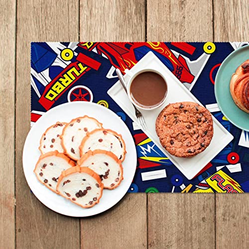 Mini sets de table bleu pour table à manger conviviale 4WD Toys antidérapants - 7