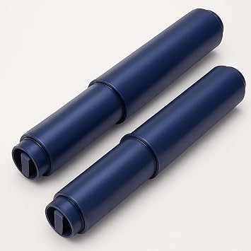 TuoxinEM 2 Pieces Universal Plastic Spring Loaded Toilet Paper Holder Roller Replacement, Chrome Blue