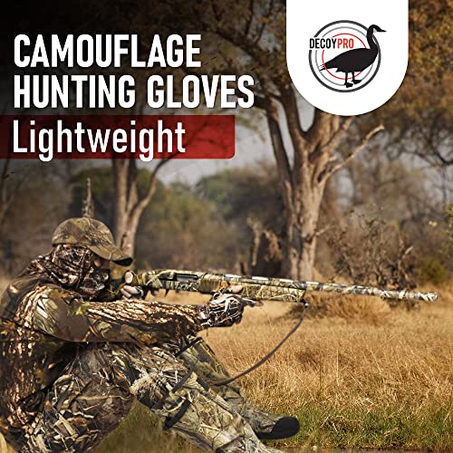 Decoypro Lightweight Fingerless Hunting Gloves For Men - Camo Gloves For Deer Hunting & Fishing With Textured Grip Palm & Soft Lining – Comfortable Hunting Accessories - 1 Size Fits Most L To Xl #TOP1