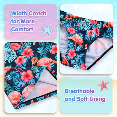 Image of Girls Tankini Swimsuit Two Piece Bathing Suit Colorful Toddler Kids Ruffle Swimwear Adjustable Strap Summer Beach