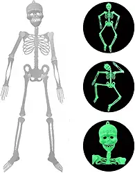 Esqueleto Neon Brilha No Escuro 90cm Festa Halloween