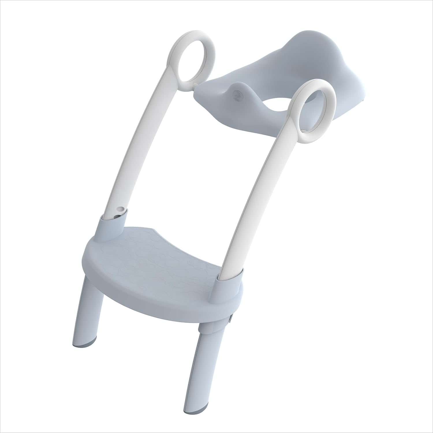 Rotho Babydesign TOP Toilet Trainer - Toilet seat with Ladder, Non-Slip & Height-Adjustable - Potty Trainer for Children, Foldable, Comfortable & Easy to Clean, Grey