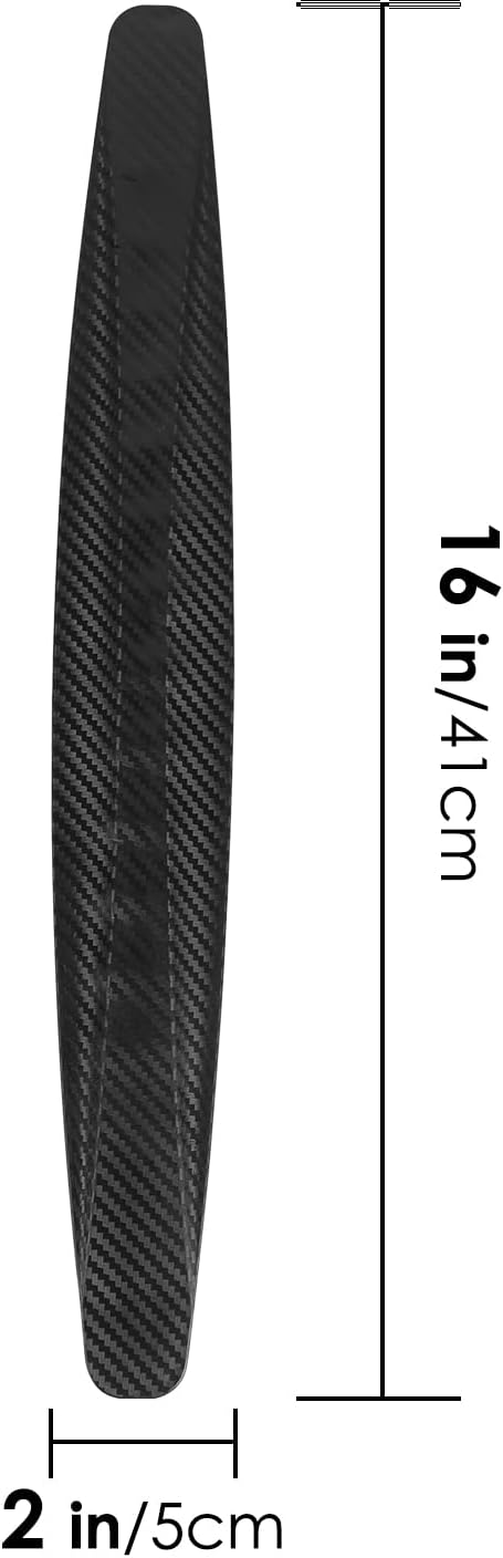 4 Pack Car Rubber Bumper Anti Collision Strips, Front and Back Corner Bumper Protector Trim, Anti-Scratch Bumper Guard Strip