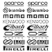 Stickers créatifs les plus cool à la mode 20X60CM Autocollants de porte de voiture Set autocollant réfléchissant kit voiture sponsor autocollant technique autocollant étanche décoration de la course é