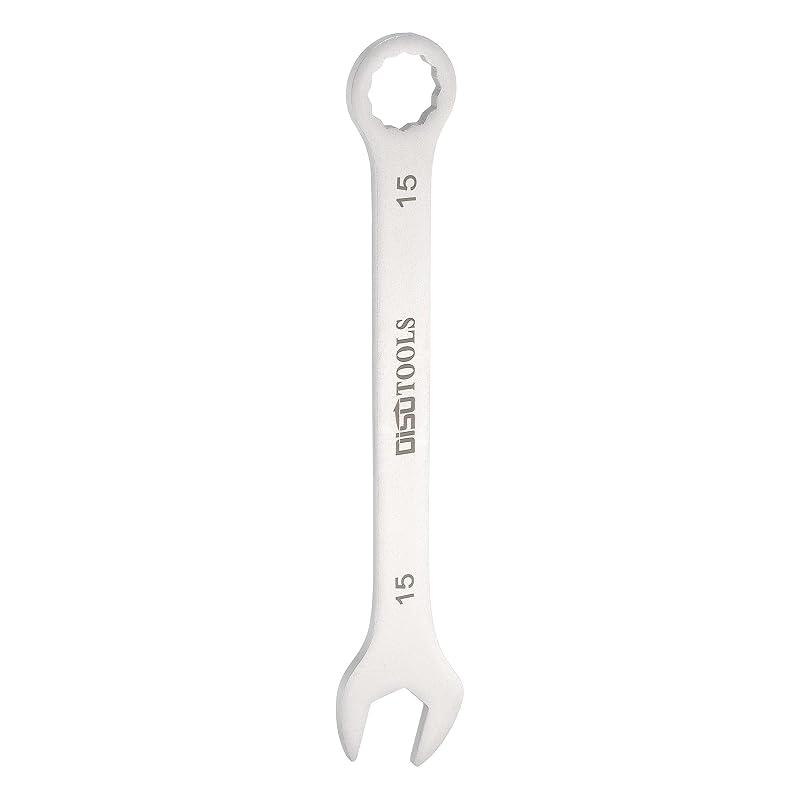 Chave combinada fina HARFINGTON 15 mm com extremidade Torx, offset de 15°, aço inoxidável