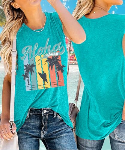 Image of Vacay Mode T Shirts for Women Summer Beach Hawaii Vacation Short Sleeve Tops Holiday Cruise Getaway T Shirts