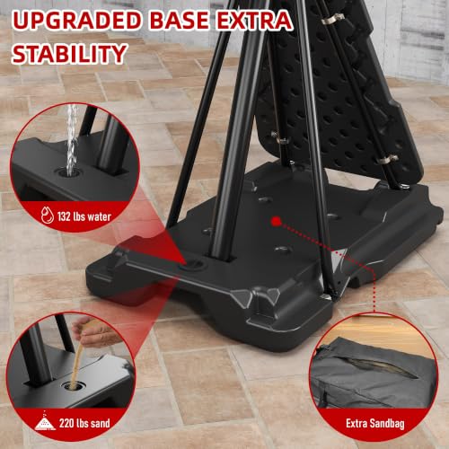 Image of Basketball Hoop 44 /48 /54 Inch with Sandbag Adjustment 5.25-10FT