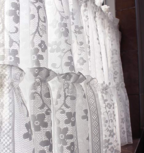 Cortinas de café francesas tipo cenefa corta para cocina 8