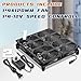 WDERAIR 4 x 120mm Small Flat Computer Cooling Fan with Variable Speed Controller for DIY Electronics Router Media TV Box Cabinet Server Equipment Exhaust Ventilation