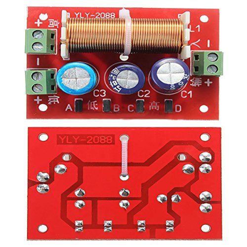 400W Adjustable Treble/Bass Frequency Divider Distributor 2-Way Speaker Audio Crossover Filters #TOP1
