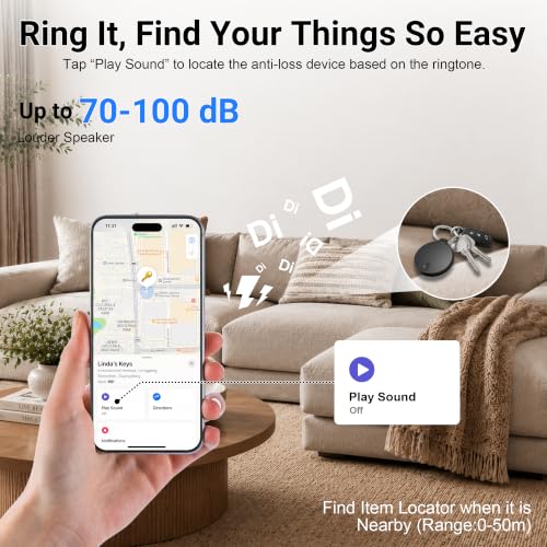 Bluetooth Tracking Tags (iOS Only) 4 Pack, Compatible with Apple Find My - image 3
