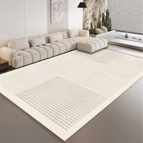 Tapis de salon gris géométrique 40x60 cm aux lignes modernes pour chambre - 2