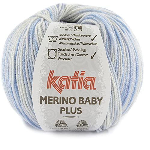 50g 'Merino Baby Plus' - Farbe: 106 - blau-steingrau - Merinowolle mit Total Easy Care ist ideal zum Stricken und Häkeln bequemer Kleidungsstücke und Basics für den Alltag der gesamten Familie.