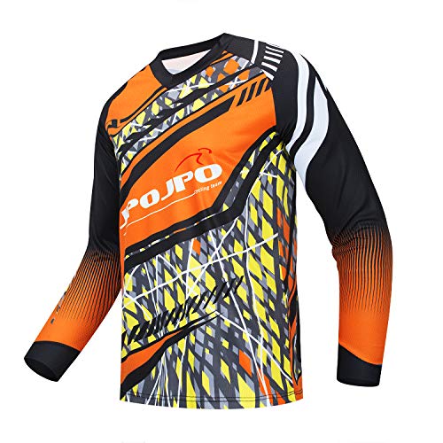 T-shirt à manches longues pour homme orange contre le froid et le manque de visibilité taille M