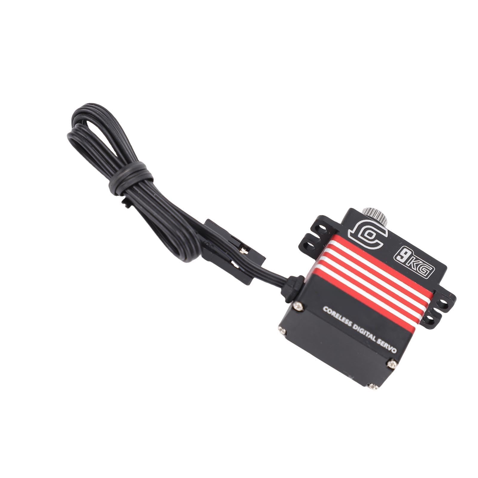 servo digital RC de 9 kg con brazo, resistente al agua IP66, de metal, repuesto para SCX10 III 1/18 Crawler. (Roja)