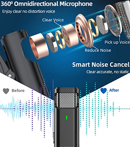 Ezcoloris 2 Pack Wireless Lavalier Microphones For Android - Usb C Microphone Wireless For Phones Laptop Tablet Mini Mics For Interview Video Recording #TOP2