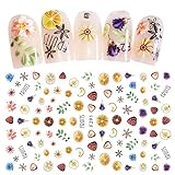 Etiqueta engomada del Clavo 3D Nails Slider Decals Flower Fruit Lemon Design Nail Art Decoration Manicure Adhesive Foil Wraps