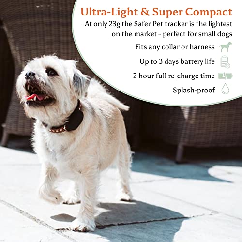 Safer Pet GPS Dog Tracker & Activity Monitor - Unlimited Range Dog GPS Tracker UK and Europe - Subscription Required - Ultra-Light Pet Tracker with Long Life Battery - Silicone Case Fits Any Collar - Image 6