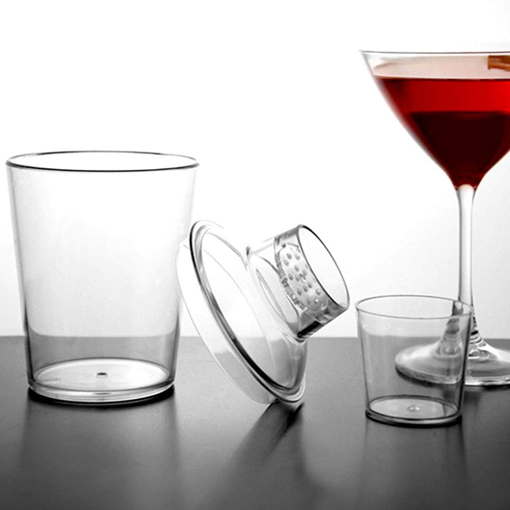 Clear 3 Piece 18 oz. Plastic Cocktail Shaker