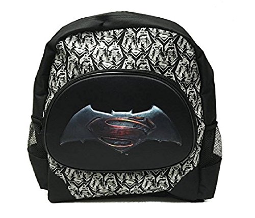 Batman Vs Superman Black/White Backpack Large 16" With Batman/Superman Logo #TOP29