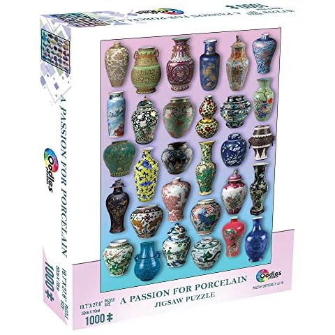 Mchezo 1,000 Piece Jigsaw Puzzle, A Passion for Porcelain, Oodles Series, 19.7" x 27.6", w/Images of Museum Ancient Porcelain Objects Cover