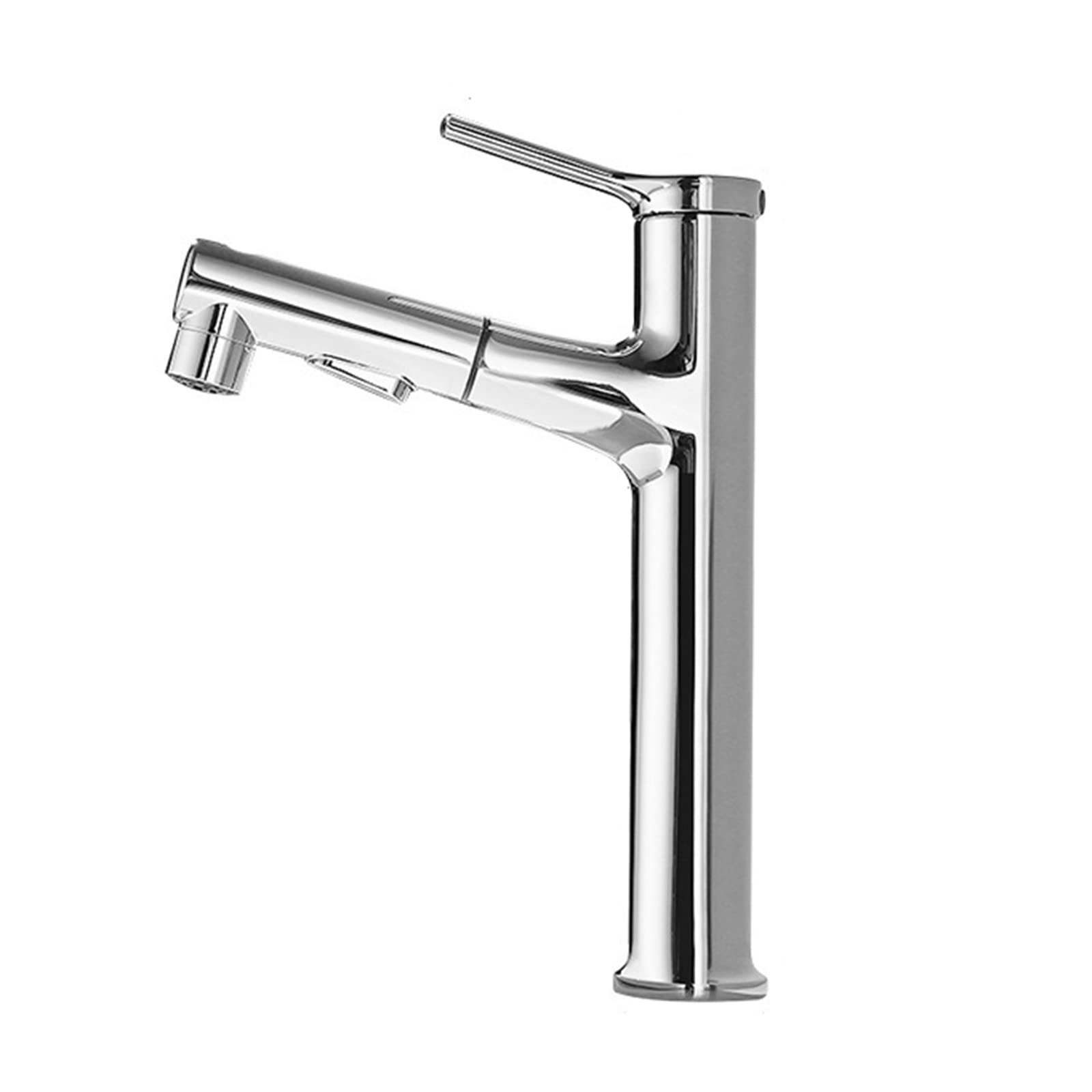 Robinet de salle de bain avec pulvérisateur pour éliminer les éclaboussures