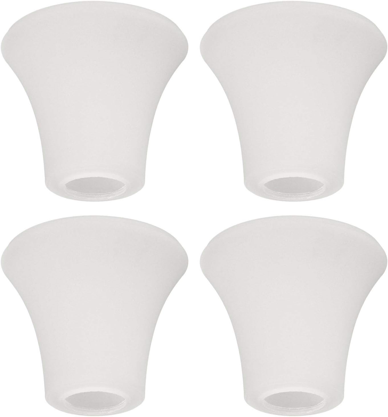 4 Packs Bell Shaped Frosted Glass Lamp Shade Replacement for Ceiling Fan Kit Hanging Lighting Fixture A00049