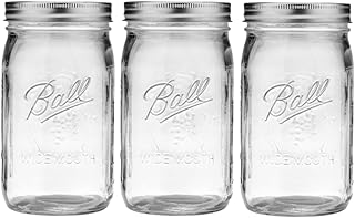 Ball Mason Jar-32 oz. Clear Glass Ball Wide Mouth - Set of 3