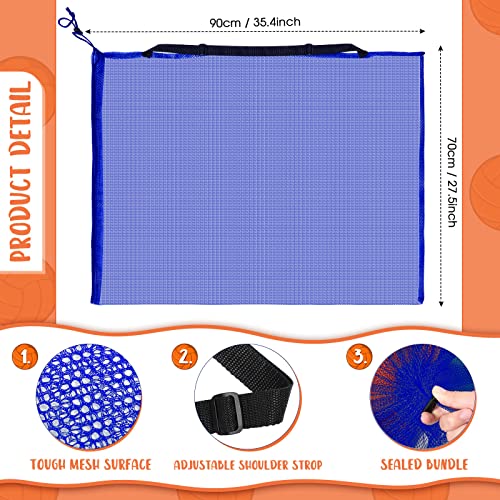 3 Pcs Extra Large Mesh Bag Soccer Ball Bag With Adjustable Shoulder Strap Drawstring Sports Ball Bag Storage Ball Net Bag Sports Equipment Bag For Beach Gym Basketball, 35.4 X 27.5 Inch (Royal Blue) #TOP1