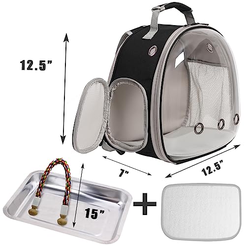 image for halinfer Small Bird Travel Backpack Carrier Cage, Backpack to Transpor