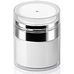 Airless Pump Jar - 1.7 Oz Moisturizer Dispenser Air Pump Containers, Container Vacuum Bottle Dispenser for Skincare Makeup Lotion