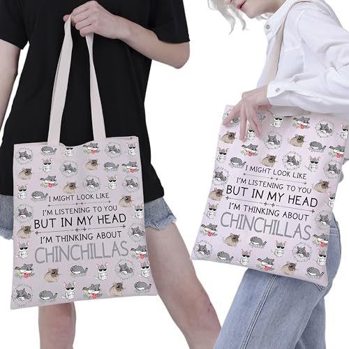 Bolso Tote para amantes de chinchillas miniatura 2