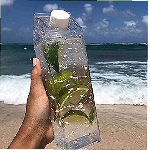 Melkpak Water Bottle Plastic Clear plein Melkflessen Dichte Portable Herbruikbare Juice Cup voor Fitness Camping Sport - Image 5