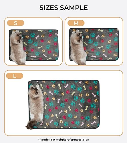 Couverture pour chien douce grand plaid chat molleton Luciphia gris