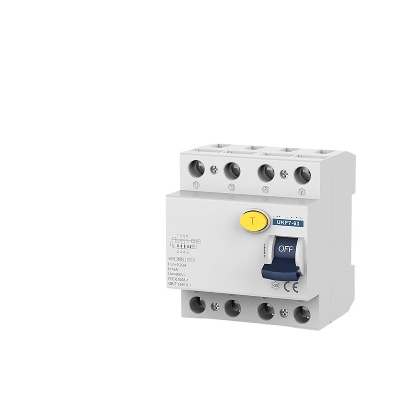 RCCB RCD disjoncteur différentiel 4P 32A 300mA pour tableau électrique