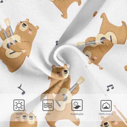 Cotton Little Boys Briefs Soft Bear Guitar Toddler Underwear3