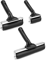 UCEC Brayer Rollers 3-Pack (2.4'', 4'', 7.9'') - Durable Rubber Ink Rollers for Printmaking, Diamond Painting, Gelli Arts Gel Printing