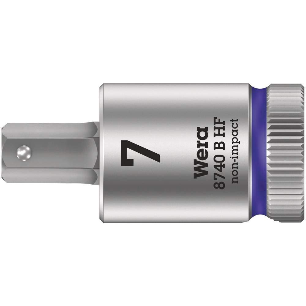 Wera 05003037001 8740 B HF Zyklop Bitnuss mit 3/8"-Antrieb mit Haltefunktion, 7,0 x 38,5 mm, 7, 0 x 38, 5 mm