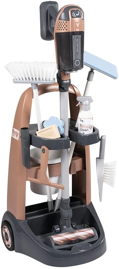 Smoby Toy Cleaning Trolley with Handheld Vacuum Cleaner and Accessories