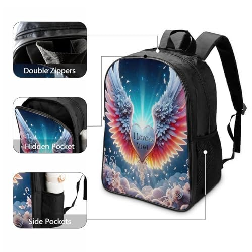 Sacs à dos solide et robuste avec imprimé fleurs 3D, sac d'école à 2 compartiments - 3