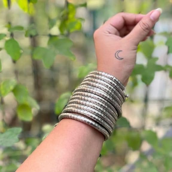 Silver Indian Bangles Sprial Indian Handmade Ethnic Silver Polish Kada Bracelet Bangles Jewelry4