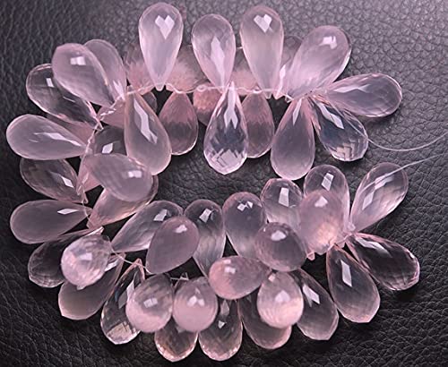 Quartz rose paire calibrée 21mm briolettes sans défaut pour bijouterie